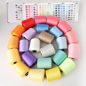 402 210D Fiber Glow Melt Dope Polyester Monofilament Yarn 420D Raw White 30/1