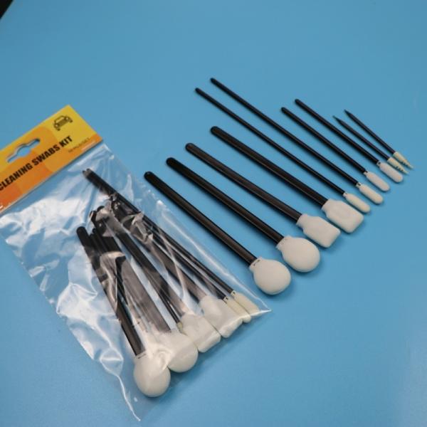 Portable Black Handle Sponge Foam Swab Precision Cleaning Swab Kit Car Cleaning