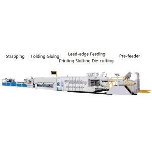 Double-Piece Carton Box Gluer, Automatic Feeding + Manual Folding + Automatic