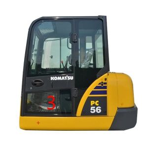 OEM KOMATSU PC6-7 PC56 Cab Glass Left Door Lower Position NO.3 Window Replacement