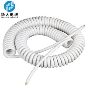 PU Jacket Spiral Electrical Wire , Copper Spiral Power Cable Flame Resistant