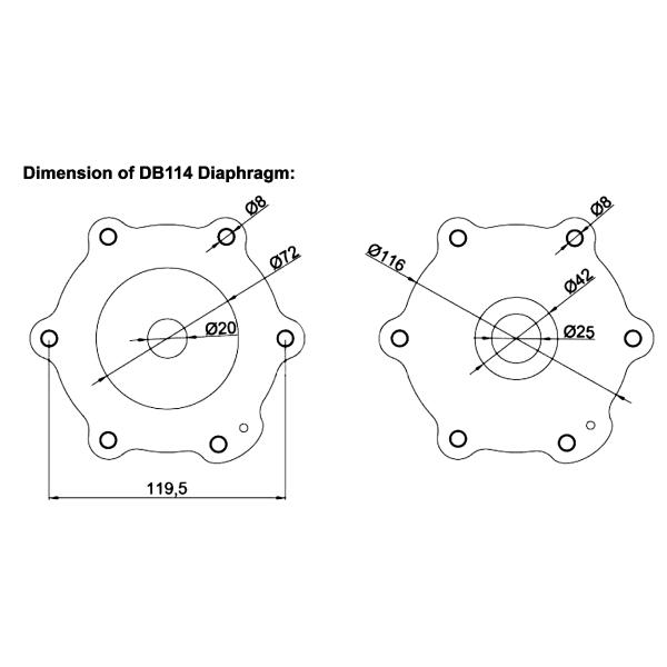 Mecair 1.5-inch DB114 Electromagnetic Pulse Valve VNP214 VNP314 Diaphragm Repair Kit