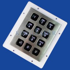 China Rugged IP65 Waterproof Backlit Metal Numeric Keypad For Low-Lit Environment In 3x4 Matrix on sale China Rugged IP65 Waterproof Backlit Metal Numeric Keypad For Low-Lit Environment In 3x4 Matrix on sale