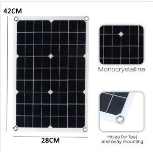 20W MONO Peel And Stick Thin Film Solar Panels Customized Output Peak Voltage