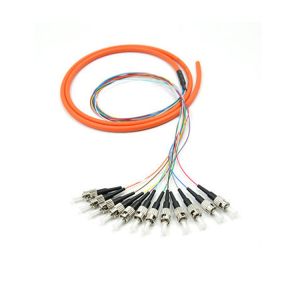 Custom 12 Core Fiber Optical Breakout Pigtail Patch Cord FCPC Connector