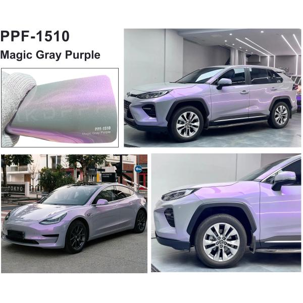 1.52X16m Magic Gray Purple Color Paint Protection Film Self Adhesive PPF Color