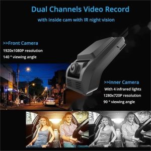 1080P 4G Dash Cam With ADAS DMS All-in-one Parking Monitoring For Fleet
