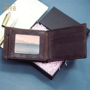 210D 21x10cm Mens PU Leather Wallet Card Slot Custom LOGO EN17