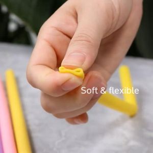 Tasteless Silicone Rubber Reuse Straws , Non Teeth Chipping Rubber Drinking