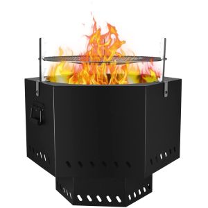 Cheap 20.39&quot; L×12.01'' H Portable Smokeless Fire Pit For Outdoor Campfire Flame for sale