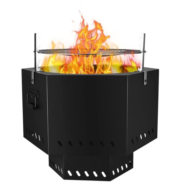 Quality 20.39" L×12.01'' H Portable Smokeless Fire Pit For Outdoor Campfire Flame wholesale