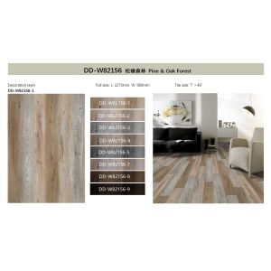 Eco Friendly SPC Vinyl Flooring Waterproof Pine Oak Forest Wood Grain Unilin