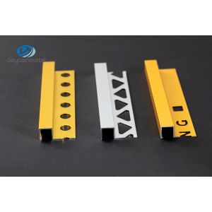 Anodized Aluminium Edge Trim Profiles With Hole Punched 0.7-2mm Thickness