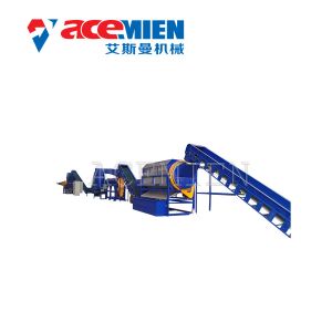 Cheap Automatic Plastic Recycling Washing Line For Waste PET Flakes Particle Size 18mm for sale