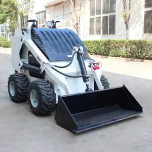 Cheap Mini Skid Steer Wheel Loader Stand on Compact Skidsteer for Construction Works for sale