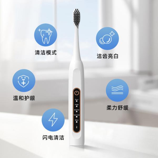 Food Grade ABS Ultrasonic Automatic Toothbrush Type C Charging