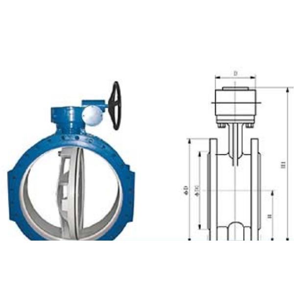 Quality FBGXD342 Bi - eccentric wormed soft seat butterfly valve 0.6MPa, 1.0MPa, 1.6MPa wholesale