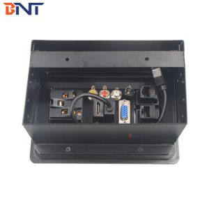 Aluminum furniture power data table mounted socket with slip cover