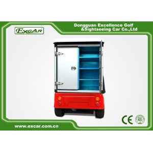 Red 2 Passenger Electric Ambulance Car For Emergency Closed Type