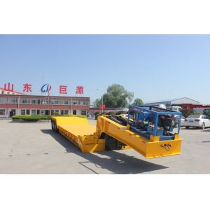 80-120 Tons Rated Load Low Loader Lowboy Truck Trailers for Equipment Transporta