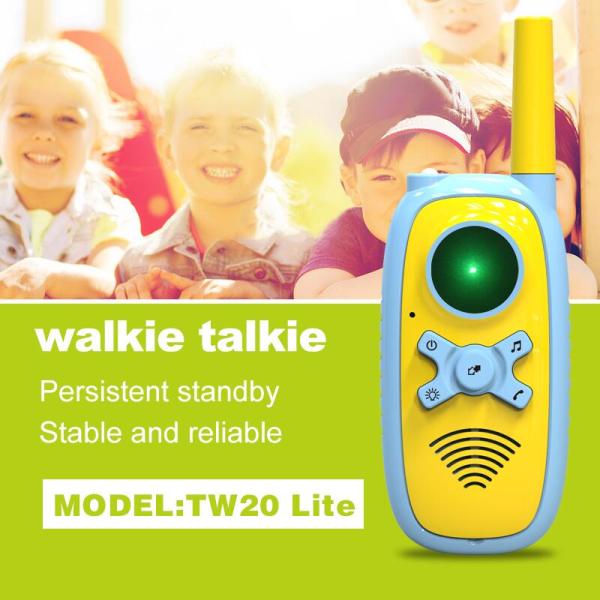 0.5W 3-Channel Toy Walkie Talkies for Outdoor Camping blue green red light 500m working range for kids