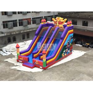 Professional Double Lanes Bear Kid Inflatable Slide 12*8*8m Or Customized