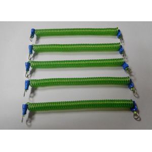 120MM Clear Spiral Coiled Urethane Tether w/Screw Terminal Connectors