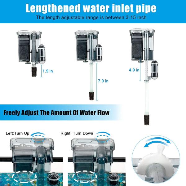 Plastic 16.9 Inches 90cm Extendable Aquarium Cleaning Tool For Tanks