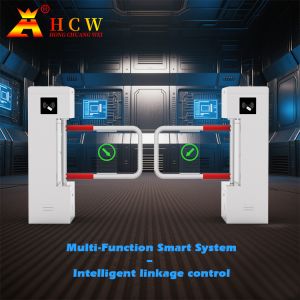 HCW Vertical Turnstile Gate with Facial Recognition Technology Compact Waist