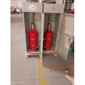FM200 Gas Fire Extinguisher With Double Red Cylinders Alarm System For Fire