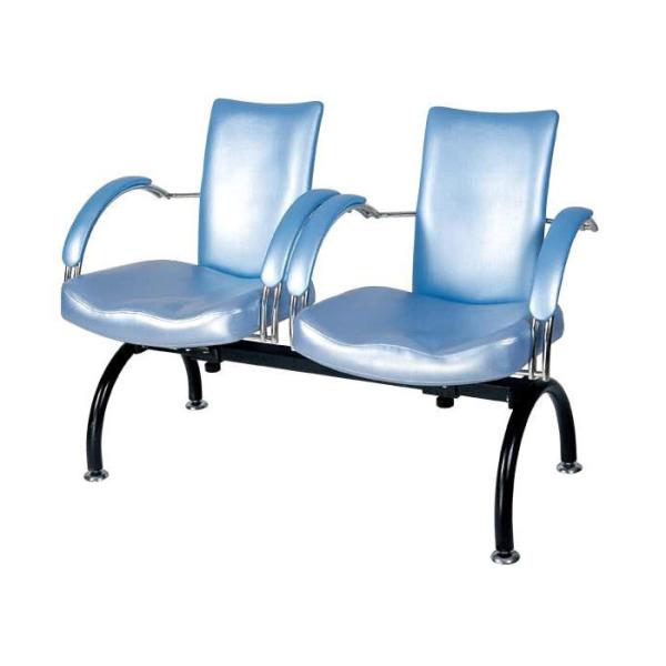 2 Seat Salon Reception Chairs Public Rest / Beauty Salon Waiting Room Furniture