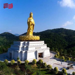 Tourist Attraction Metal Giant Buddha Sculpture with Customized Gilding Process