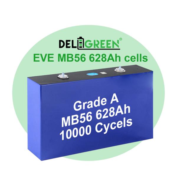 EVE MB56 628AH LiFePO4 Battery Cell with 3.2V Nominal Voltage and 2009.6Wh
