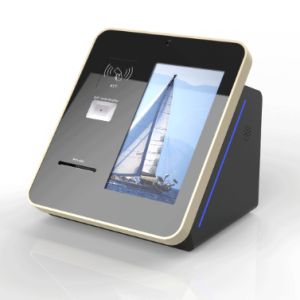 15 Inch Desktop Hotel Kiosk with Touchscreen and Card Reader, 12-Month Warranty