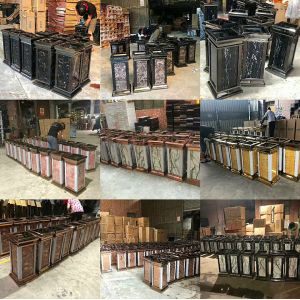 Ash Bucket Hotel Lobby KTV Corridor Vertical Four Water Chestnut Trash Can