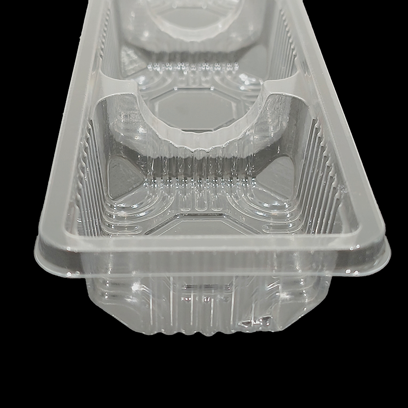 Custom Food Grade PET Plastic 3-Compartment Bakery Tray