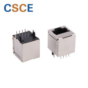 8 Pin Network RJ45 Connector Transformer Filter Contact Material Phosphor Bronze