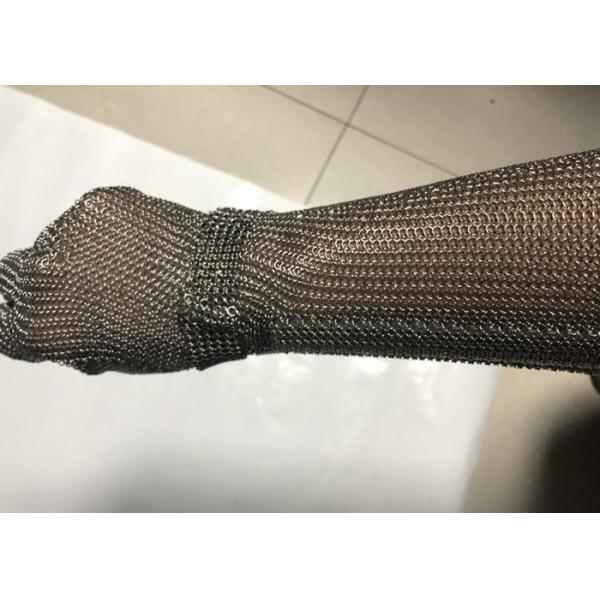 Quality 19cm Extended Cuff Chain Mail Stainless Steel Mesh Gloves For Slaughtering wholesale