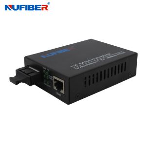 10/100/1000M RJ45 To SC SM 20km Dual Fiber POE Media Converter