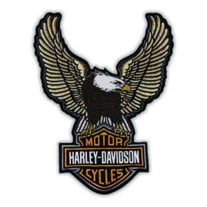 Twill Material Embroidered Biker Patches , Iron On Motorcycle Patches OEM