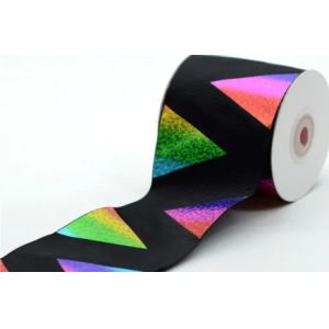 Customized Rainbow Print Satin Grosgrain Ribbon with Logo For Wrapping