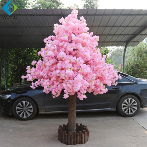 Quality Umbrella Shape Artificial Blossom Tree With Pink Encryption Flower Branches wholesale