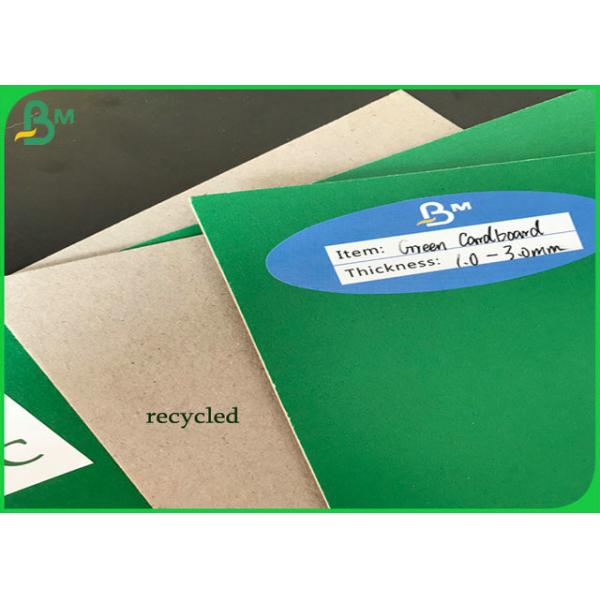 Quality 1mm To 3mm Recycled Green surface with Grey back Cardboard For Packing wholesale