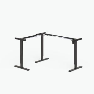 Aluminum Alloy Corner Standing Desk Frame For Modern Home 80KG Max Load Easy To