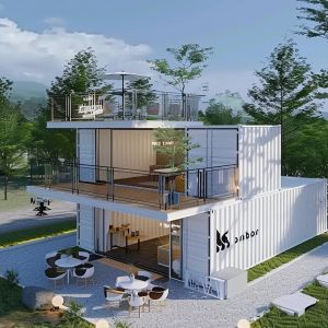 China Modern Corten Steel Wall Art Villa Container House With Up To 4.2m Rendering Height on sale