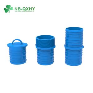 2-6 Inch Blue Layflat Hose Fittings Plastic End Plug PP End Cap PVC Coupling for