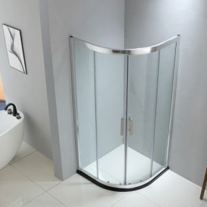 Sector aluminium shower enclosure 1000*1000 with two sliding doors and two fixed