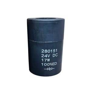 280151 Solenoid Valve Coil Excavator Solenoid Valve 24v 17w Solenoid Coil