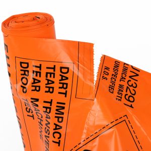 Custom Hospital HDPE Biohazard Waste Disposal Bags For Medical Use