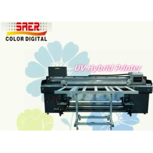 High Resolution UV Hybrid Printer Flatbed And Roll To Roll UV Printing Machine